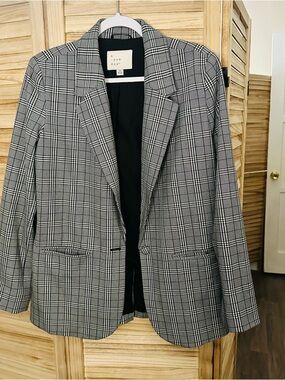 Women’s a new day Black and Gray Glen Plaid Blazer